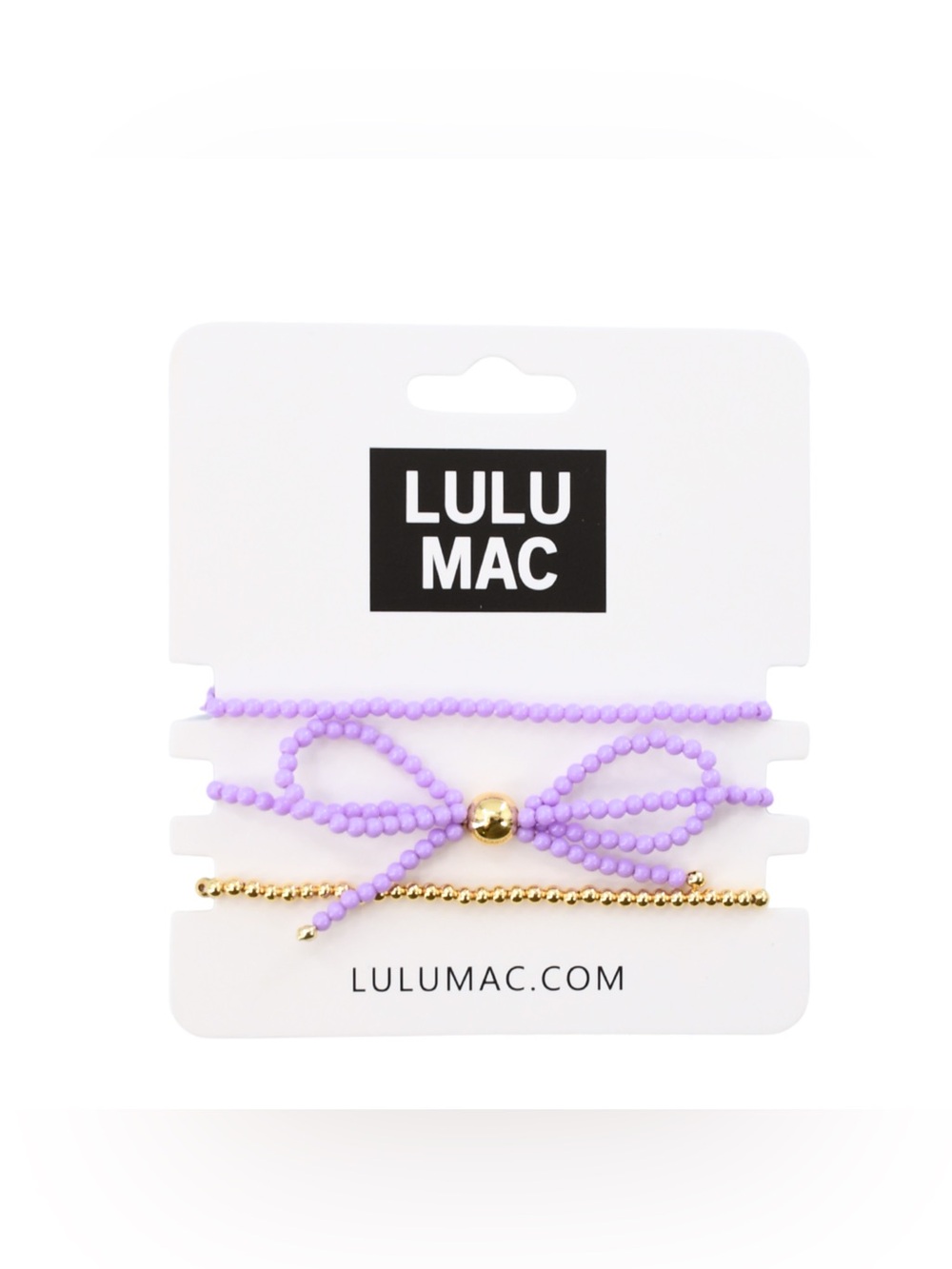 Lulu Mac Set Of 3 Lavender Bow Knot  Bracelets